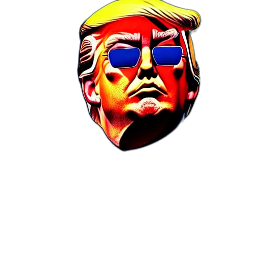 mask, face, hat, weapon, vaporwave, pixel art, comic book art, cartoon transparent PNG cut-out