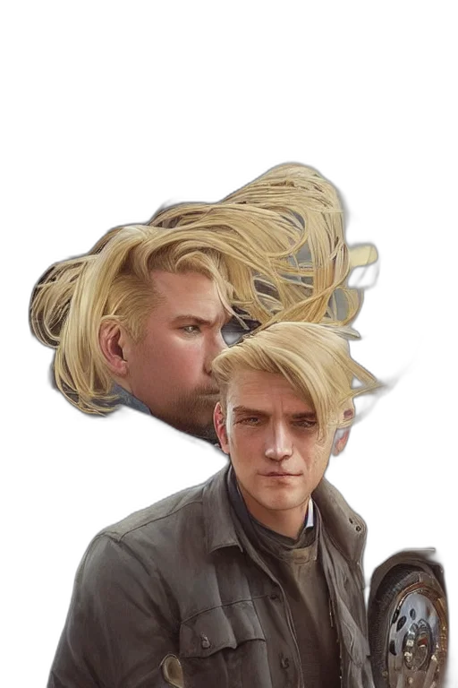 hair, face, jacket, mask, concept art, fantasy art, comic book art, photorealistic transparent PNG cut-out