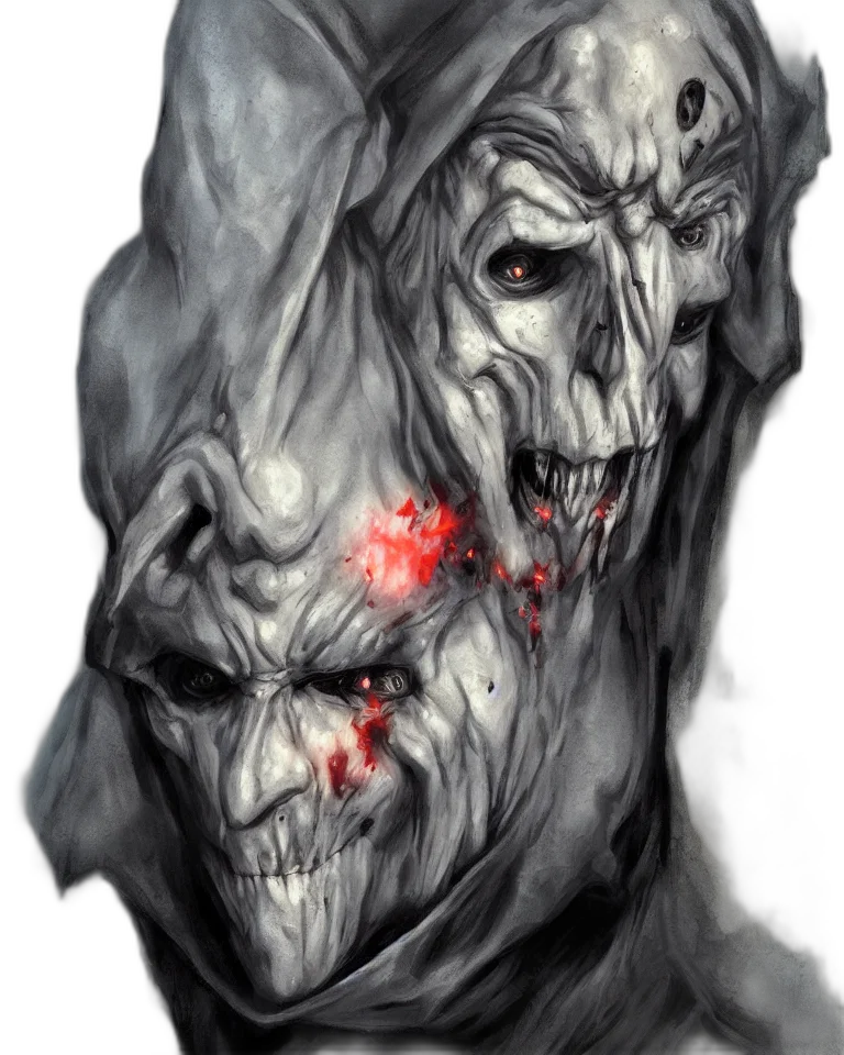 face, mask, creature, concept art transparent PNG cut-out