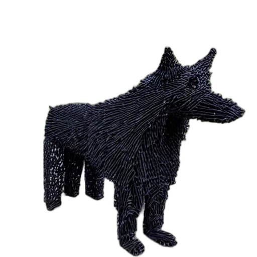animal, creature, 3d render, pixel art, photorealistic, monochrome, dog, made transparent PNG cut-out