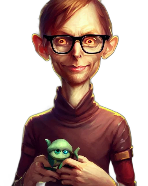 staff, face, concept art, fantasy art, cartoon, photorealistic, cute, little transparent PNG cut-out