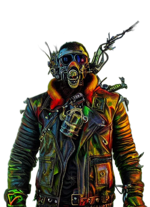 jacket, mask, robot, face transparent PNG cut-out