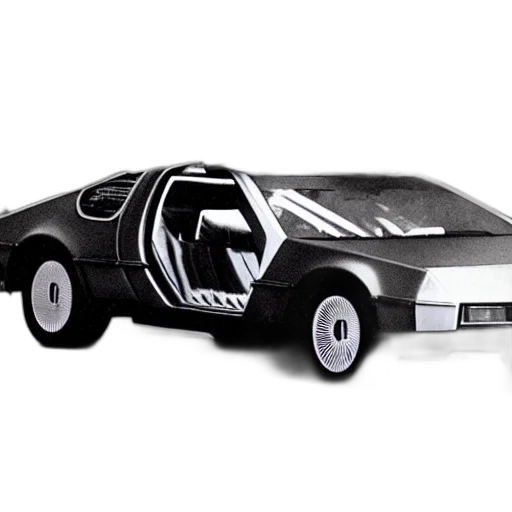 car, concept art, 3d render, vaporwave transparent PNG cut-out