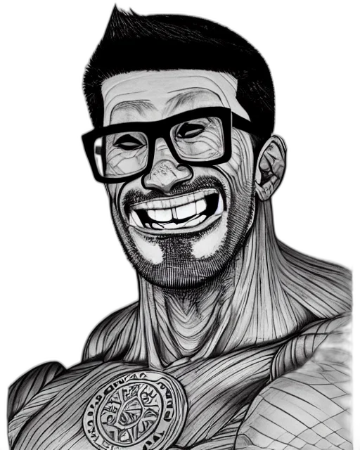 face, staff, cartoon, comic book art, pencil sketch, photorealistic, highly, detailed transparent PNG cut-out