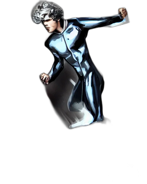 robot, staff, comic book art, concept art transparent PNG cut-out