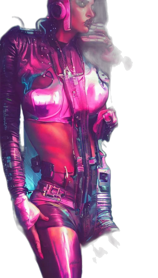 jacket, dress, robot, weapon transparent PNG cut-out