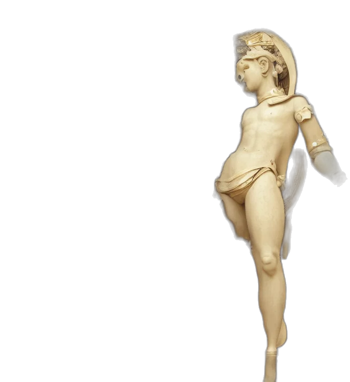 staff, sword, robot, dress, 3d render, concept art, fantasy art, photorealistic transparent PNG cut-out