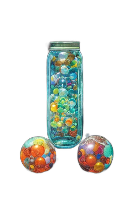 bottle, jewelry, 3d render, photorealistic transparent PNG cut-out