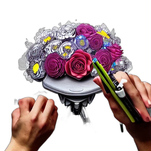 jewelry, flower, crown, photorealistic transparent PNG cut-out