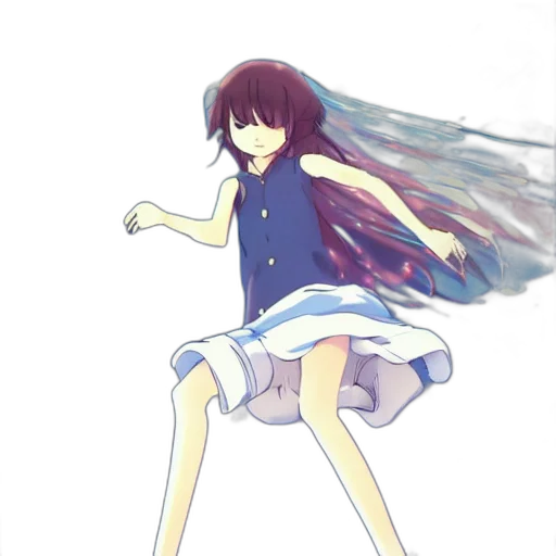 dress, creature, robot, hair transparent PNG cut-out