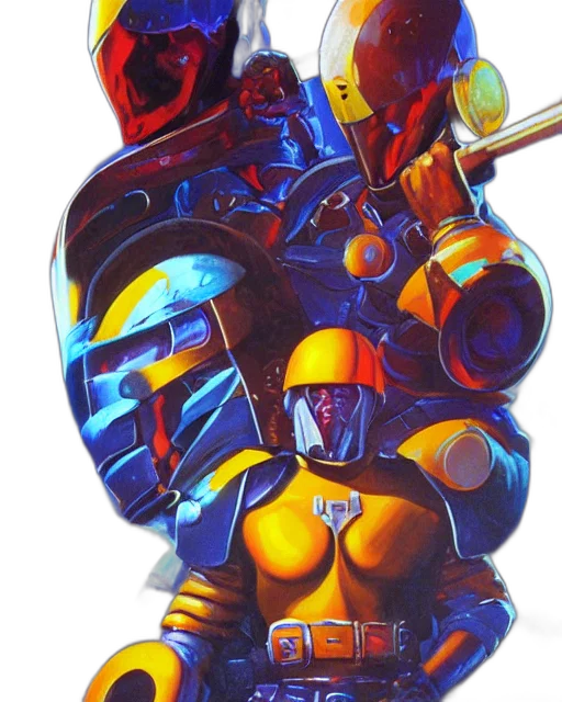 robot, weapon, sword, staff, concept art, comic book art, watercolor, pixel art transparent PNG cut-out