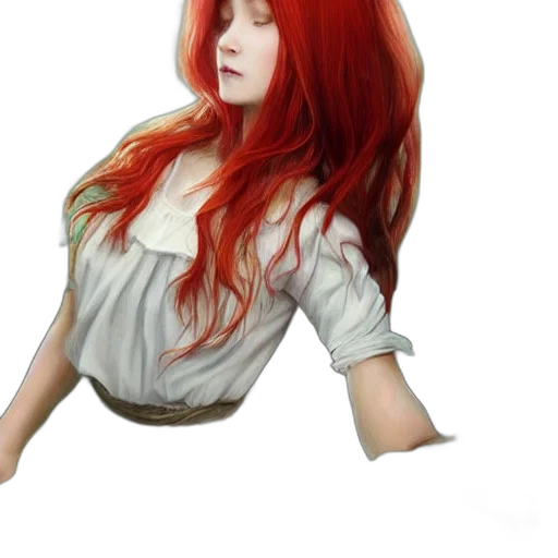 hair, dress, photorealistic, 3d render transparent PNG cut-out