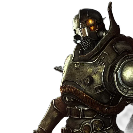 robot, concept art, fantasy art, 3d render transparent PNG cut-out