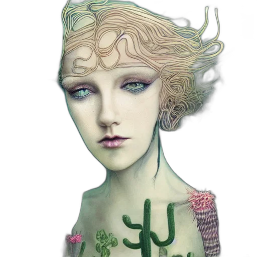 crown, jewelry, face, creature, fantasy art, photorealistic, concept art, watercolor transparent PNG cut-out