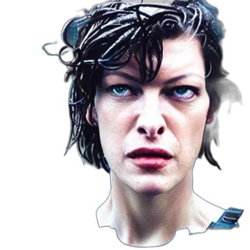 face, photorealistic, concept art, pixel art transparent PNG cut-out