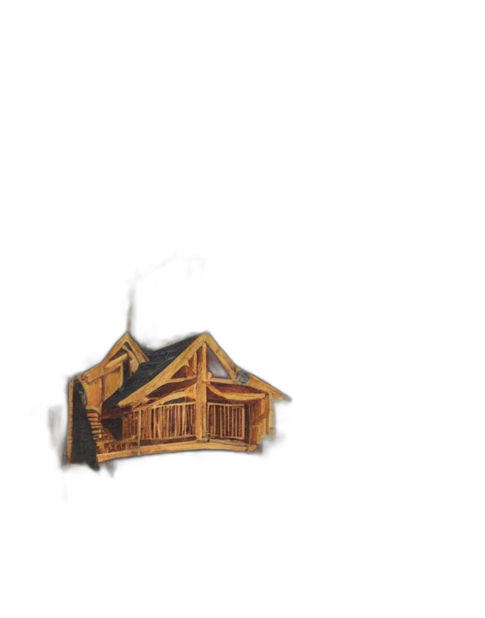 building, furniture, 3d render, watercolor, concept art, pixel art, snow, forest transparent PNG cut-out