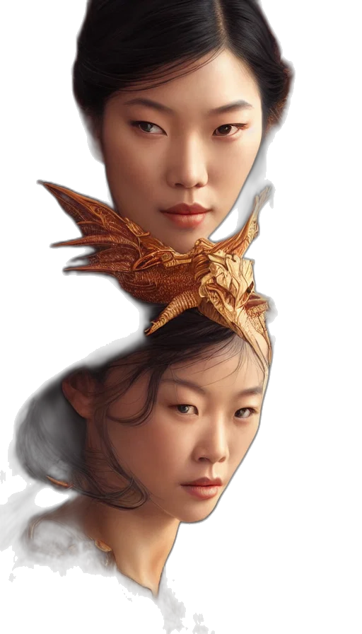 dragon, crown, face, mask transparent PNG cut-out