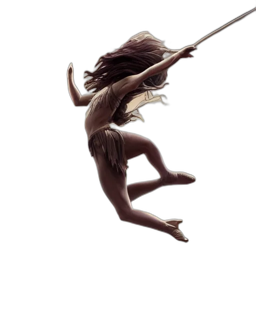 hair, staff, creature, dress, photorealistic, fantasy art, concept art, 3d render transparent PNG cut-out