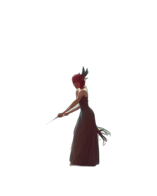 dress, crown, staff, hat, concept art, 3d render, fantasy art, pixel art transparent PNG cut-out