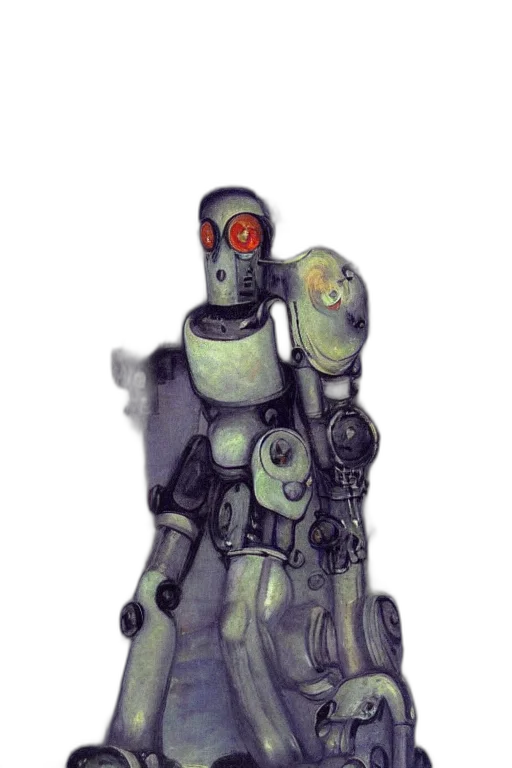 robot, staff, weapon, creature transparent PNG cut-out