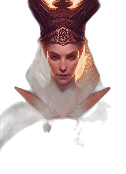 crown, face, mask, staff, concept art, fantasy art, pixel art, photorealistic transparent PNG cut-out