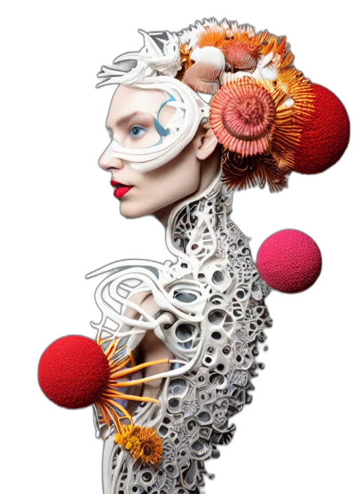 jewelry, mask, robot, photorealistic transparent PNG cut-out