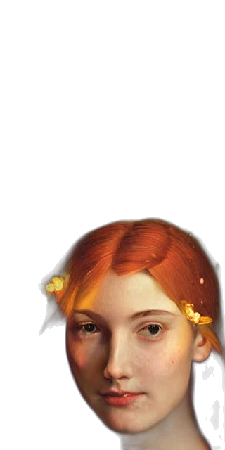 face, crown, hair, mask, photorealistic, concept art, pixel art, anime transparent PNG cut-out