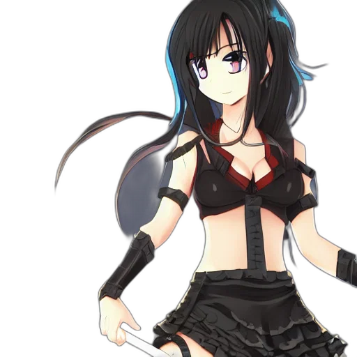 dress, staff, weapon, anime transparent PNG cut-out