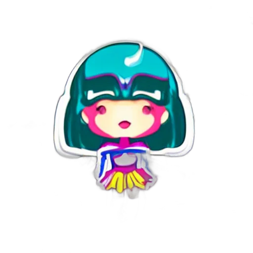 robot, staff, vaporwave, pixel art transparent PNG cut-out