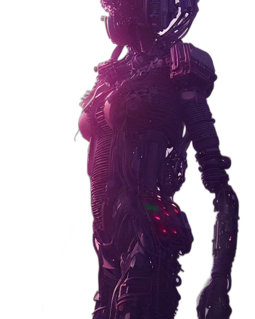 robot, creature, dress, staff transparent PNG cut-out