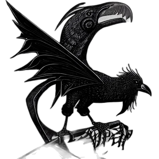 dragon, staff, animal, creature transparent PNG cut-out