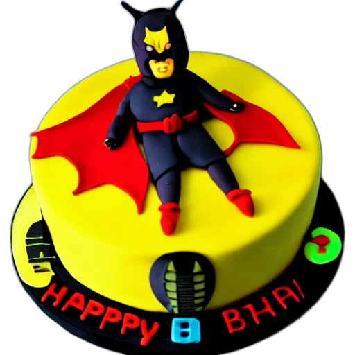 chinese, knockoff, bat, superhero, birthday, cake transparent PNG cut-out
