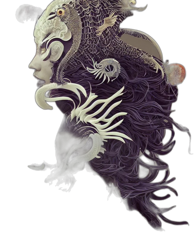 mask, crown, creature, dragon transparent PNG cut-out