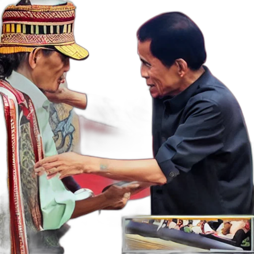 oil painting, photorealistic, getting, sniped, jokowi transparent PNG cut-out