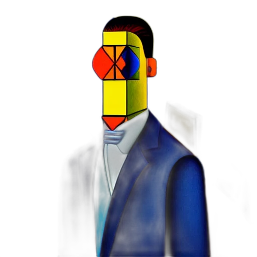 mask, jacket, face, robot, concept art, pixel art, cartoon, 3d render transparent PNG cut-out