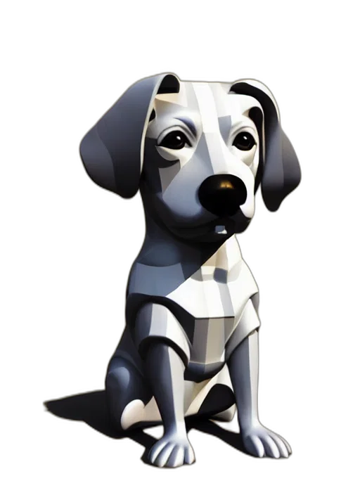 animal, staff, robot, 3d render transparent PNG cut-out