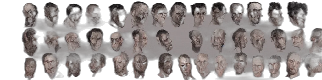 face, mask, hair, creature transparent PNG cut-out