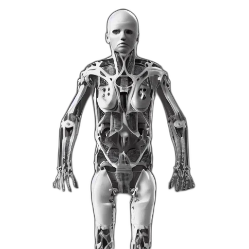 robot, creature, animal, 3d render, concept art, cyberpunk, photorealistic, second transparent PNG cut-out