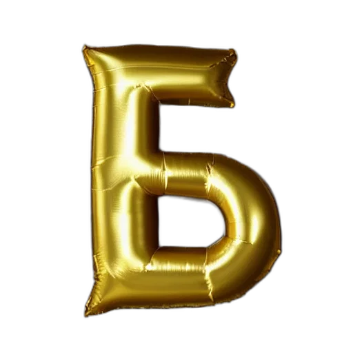 3d render, letter, made, gold transparent PNG cut-out