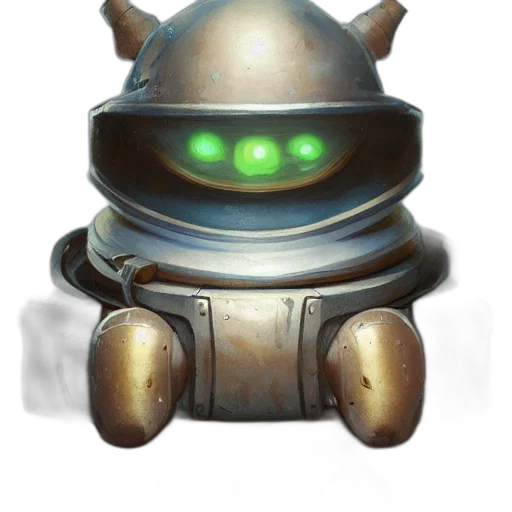 robot, staff, weapon, creature transparent PNG cut-out