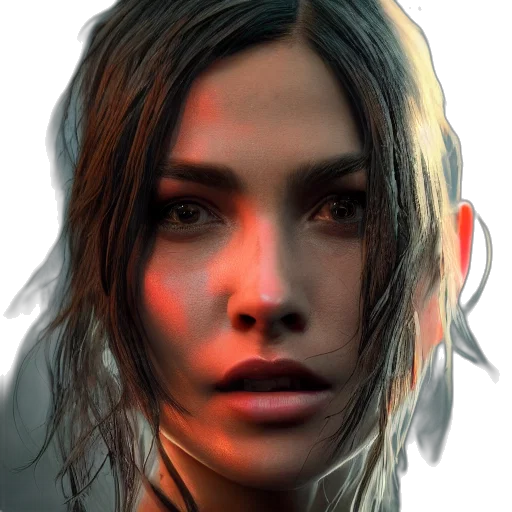 face, hair, photorealistic, concept art, fantasy art, comic book art, sharp, focus transparent PNG cut-out