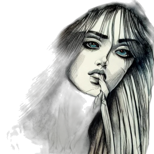 face, mask, fantasy art, watercolor, photorealistic, concept art, blue, dark transparent PNG cut-out