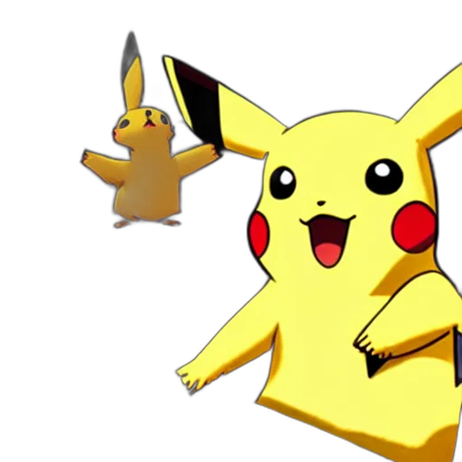 animal, staff, weapon, pixel art, 3d render, concept art, photorealistic, pikachu transparent PNG cut-out