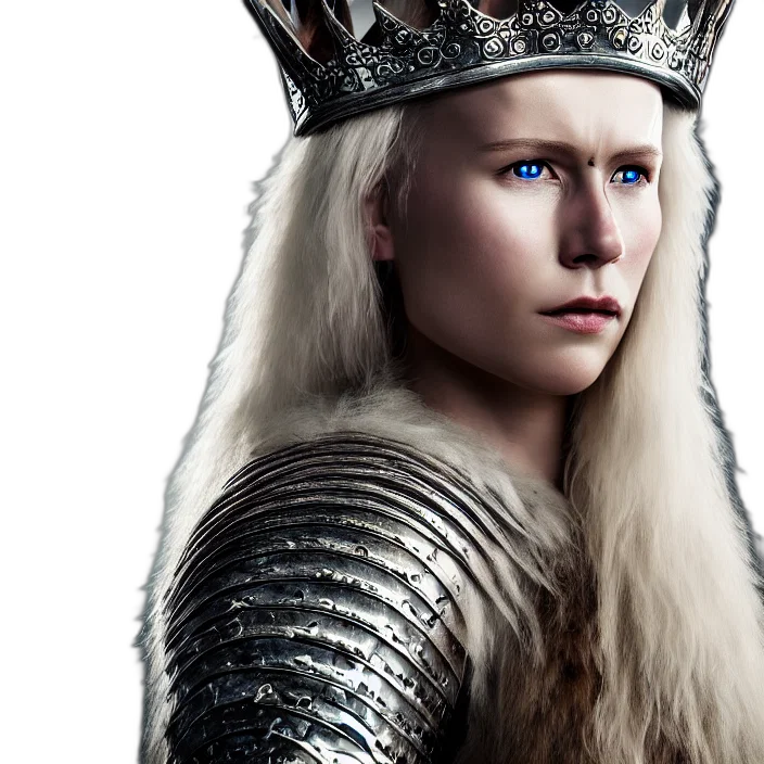 crown, fantasy art, photorealistic, photo, very, beautiful, nordic, queen transparent PNG cut-out