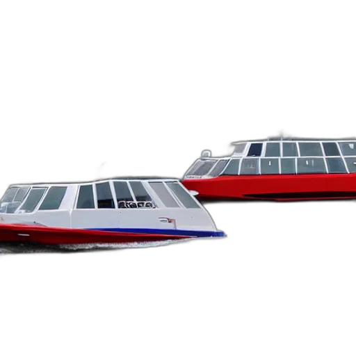 3d render, wild, ferry, unmanned transparent PNG cut-out
