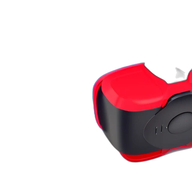 3d render, photorealistic, photo, product, nintendo, red, blue, headset transparent PNG cut-out