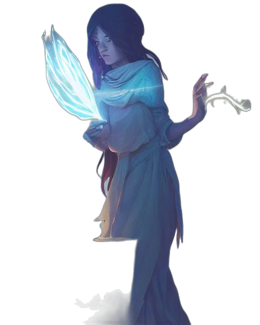 staff, dress, creature, concept art transparent PNG cut-out