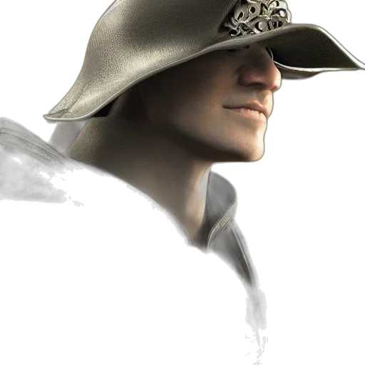 hat, face, staff, sword, 3d render, photorealistic, concept art, fantasy art transparent PNG cut-out