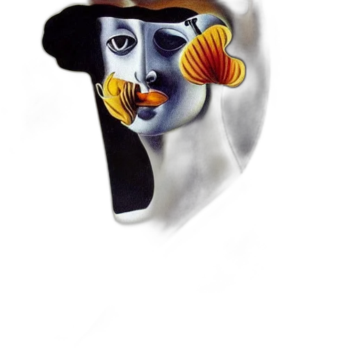 mask, face, hat, jewelry, photorealistic, concept art, watercolor, oil painting transparent PNG cut-out