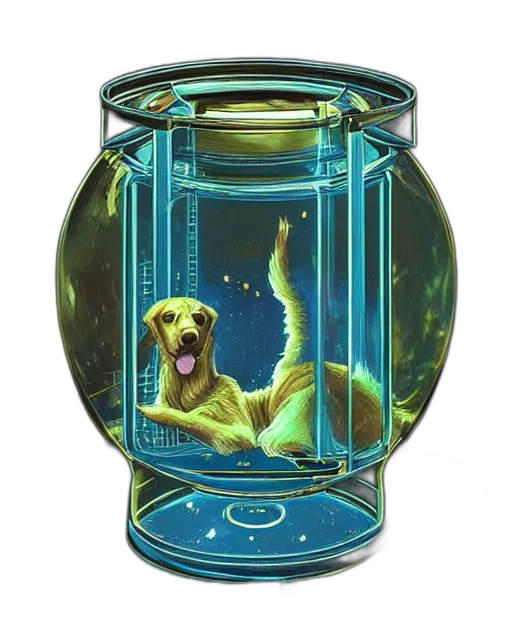 bottle, animal, creature, cyberpunk transparent PNG cut-out